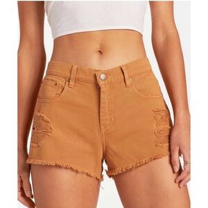 Billabong Women's Brown Distressed Jean Shorts